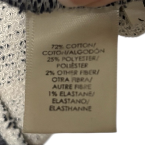 ANN TAYLOR - SIZE XL - Striped Knit Short-Sleeve Top Back Keyhole closure - Picture 10 of 11